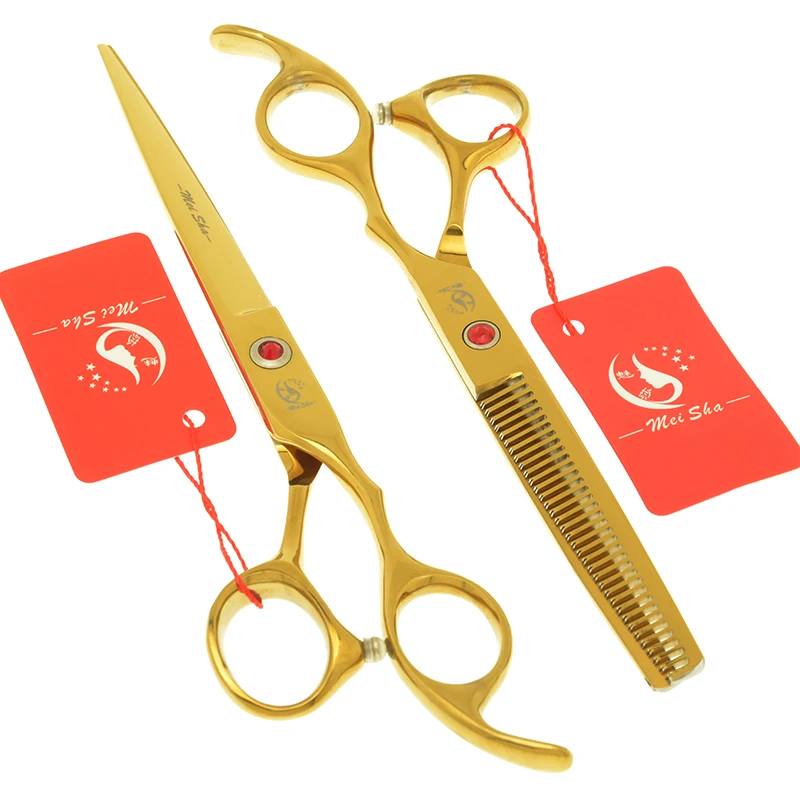 7.0 Inch Meisha Golden Barbers Cutting Scissors Thinning Shears JP440C  Good Quality Big Hair Cut Tool Home or Salon Used A0130A