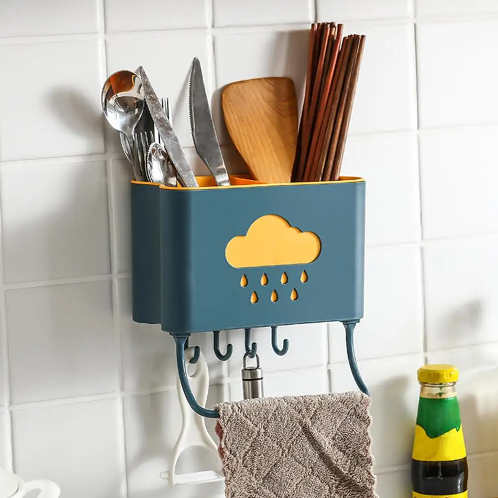 Plate rack with cutlery tissue spoon fork chopsticks bracket caddy kitchenware and lockers | Дом и сад