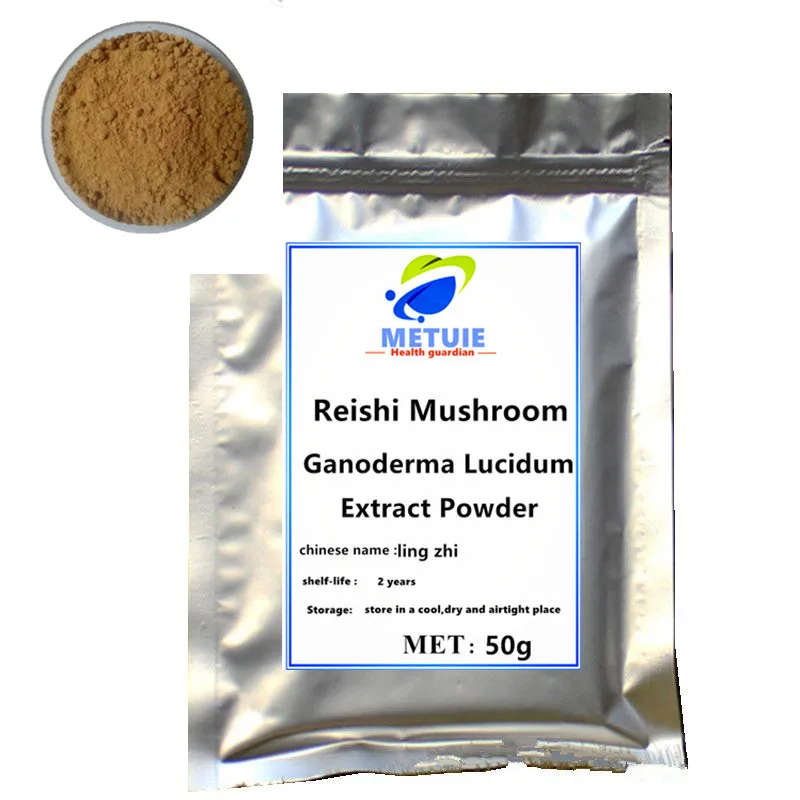 

High Quality Lingzhi Reishi Mushroom Powder Extract 50% Polysaccharide Triterpenel Tea 1pc Festival Top Ganoderma Lucidum