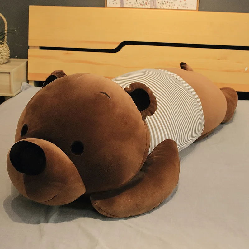 

New Soft Cute Cartoon Lying Plush Stuffed Bear Big Toys Teddy Bear Doll Lovely Animal Children Birthday Gift Bear Plush Pillow