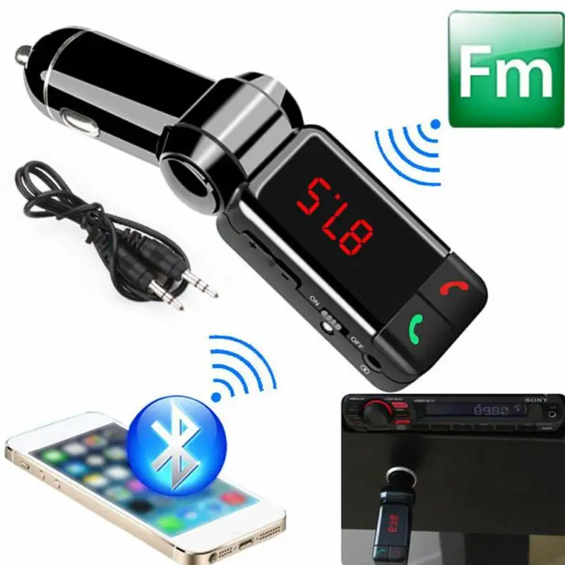 FM-Трансмиттеры для автомобиля Bluetooth FM-трансмиттер Aux mp3-плеер модулятор