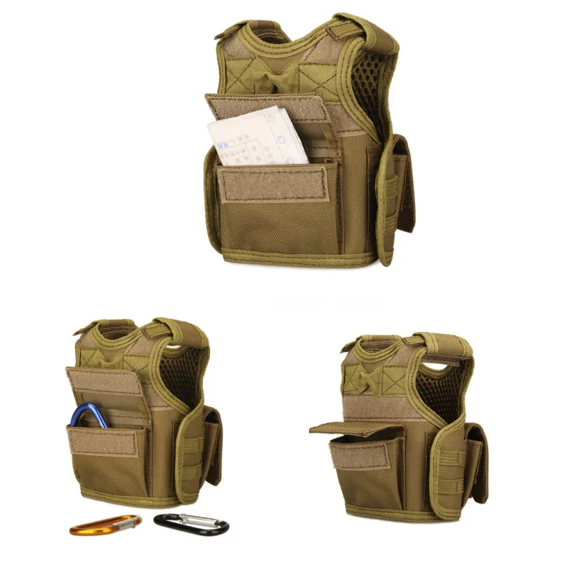 

Camping Multi-tool Beer Bottle Cover Vest Shape Detachable DIY Drinks Can Water Bottles Decoration Vest Beer Set