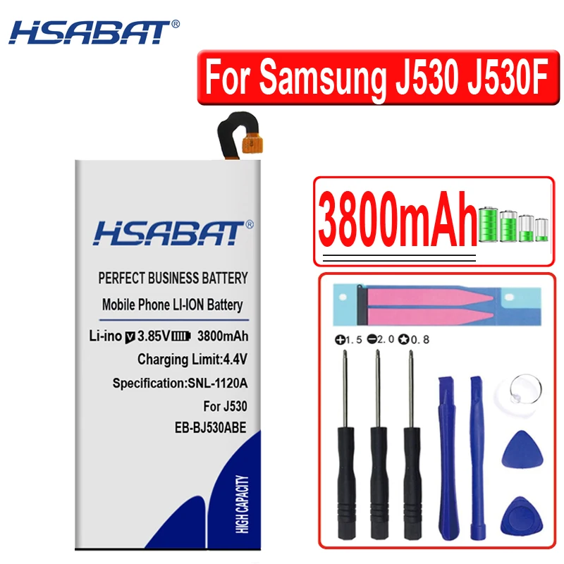 Аккумулятор HSABAT EB BJ530ABE 3800 мАч для Samsung j530 J530F J530G 2017/для J5 Pro/J530F/DS J530K J530L