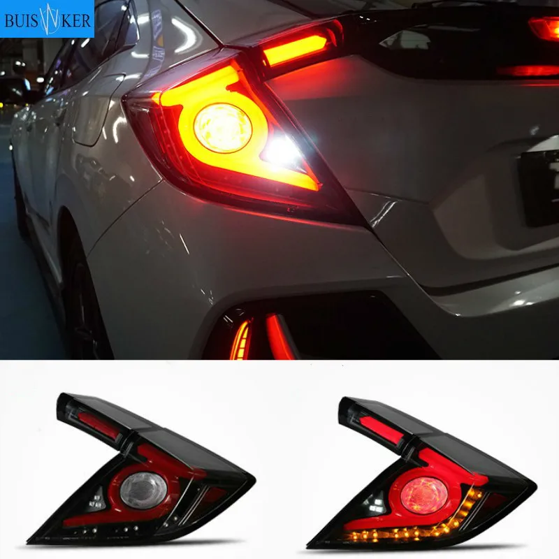 

Car Styling Taillight Tail lights For Honda Civic Type R 10th hatchback 2020 2021 DRL+ Dynamic Turn Signal + Reverse + Brake LED