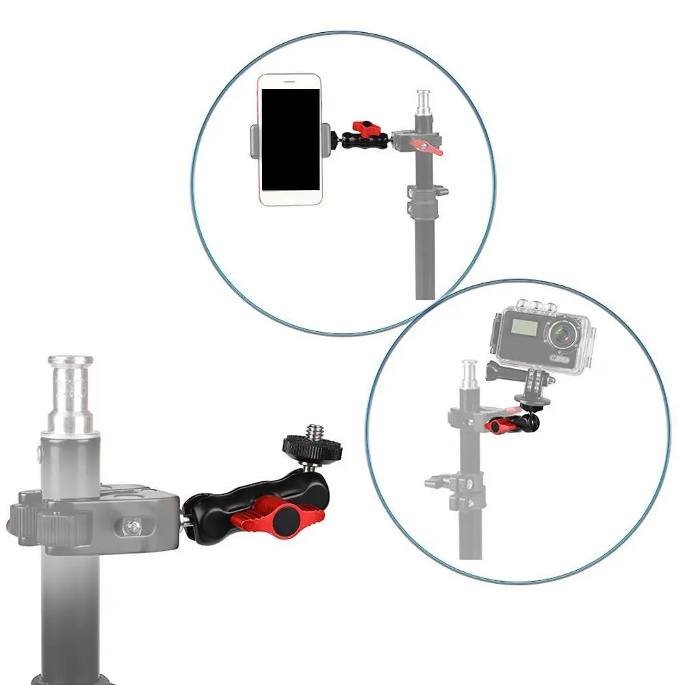Алюминиевый адаптер с двойной шаровой головкой для крепления обуви волшебный