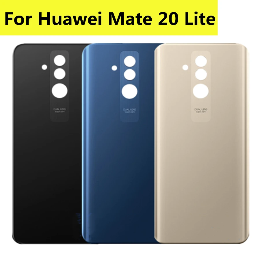 

Задняя крышка батарейного отсека 6,3 дюйма для Huawei Mate 20 lite, Задняя стеклянная панель, задний корпус для Huawei Mate 20 Lite, Крышка батарейного отсека