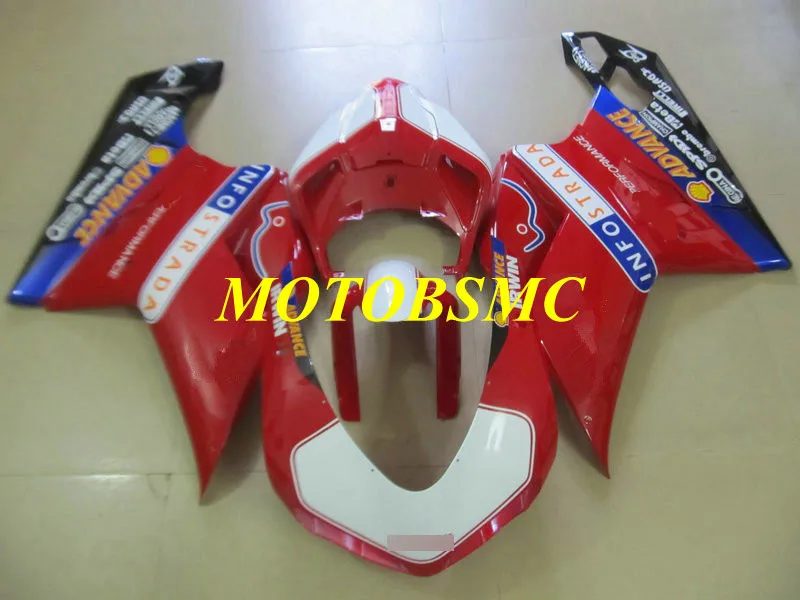 Первоклассный комплект обтекателей для DUCATI 848 1098 07 08 09 10 11 12 ducati 1198 2007 2008 2011 ABS