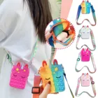 Popper Popet силиконовая пузырьковая сумка для хранения канцелярских принадлежностей модные игрушки-фиджеты Популярные пузырьки игрушка Радужный Единорог игрушки-фиджеты