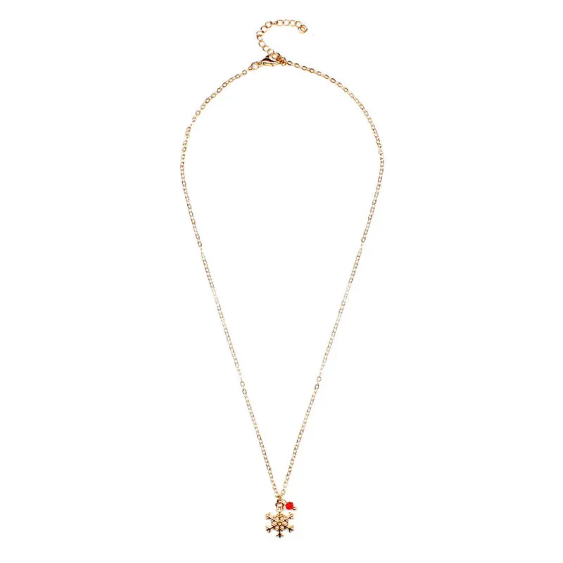 Creative Snowflake Red Crystal Long Necklace Pendant Women Fashion Personality Clavicle Sweater Chain Charm Necklaces Jewelry | Украшения и