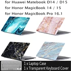 2020 мраморный чехол для ноутбука Huawei Matebook d14 d15, чехол для huawei honor magicbook pro 16,1 MagicBook 14 15 + чехол для клавиатуры