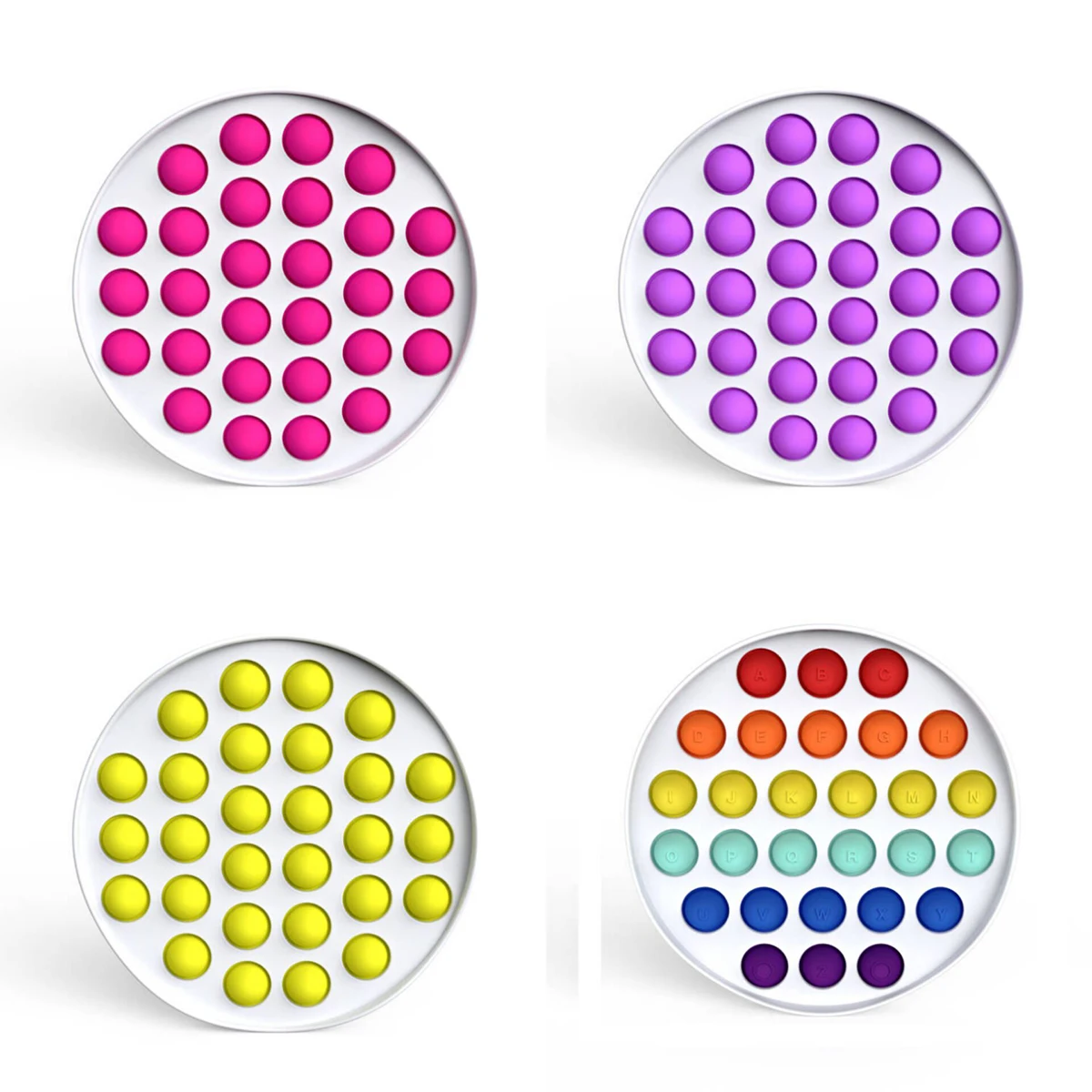 

Anti Stress Toy For Childre Push Bubble Fidget Toys Silicone And ABS Rainbow Children Adults Simple Dimple Toy To Relieve Autism