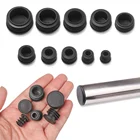 30 шт.лот, новая пластиковая заглушка для ножек мебели, Черная Круглая стальная труба, заглушки, вставка Plugs14-35mm, декоративная Пылезащитная крышка