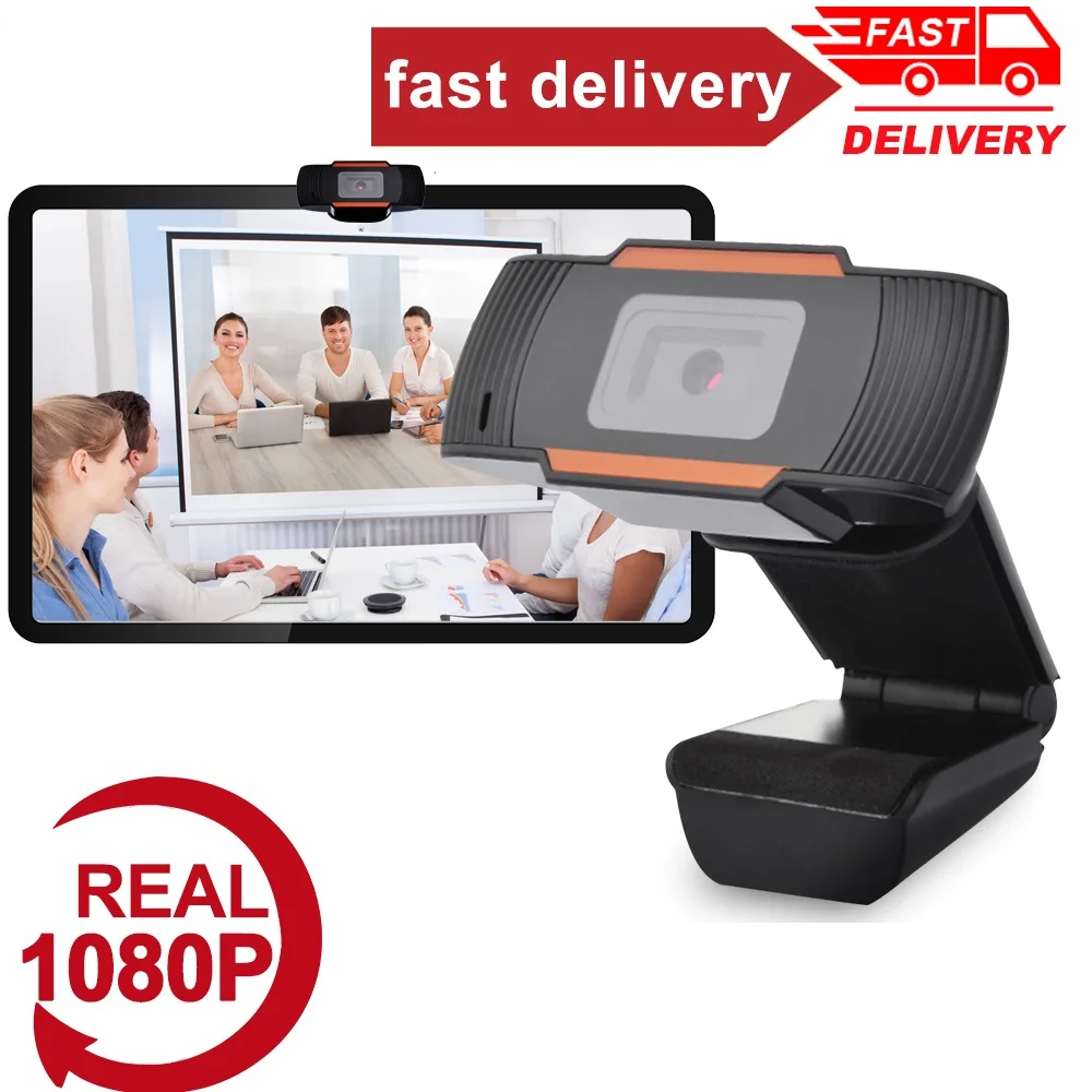 

HOT!New 360 Degrees Rotatable 2.0 HD Webcam 1080p USB Camera Video Recording Web Camera With Microphone For PC Computer