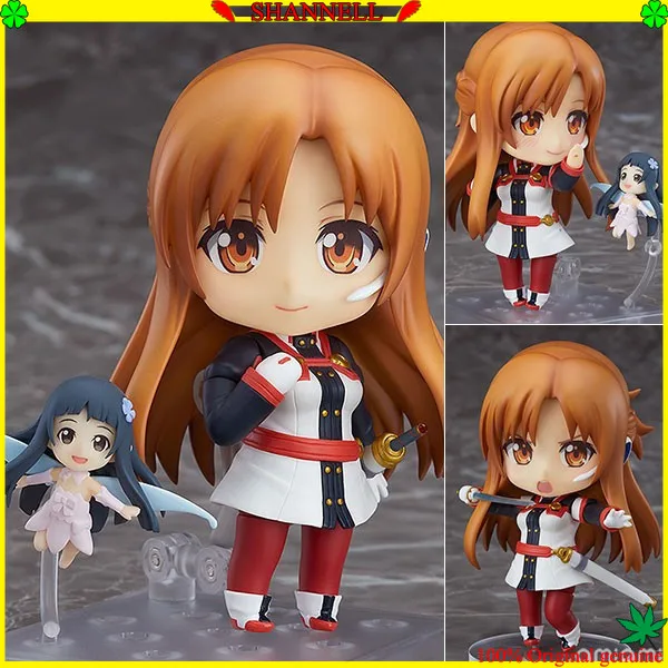 100% оригинал: Sword Art Online Asuna Yuuki & Yui Q version figma фигура аниме модель игрушки фигурка