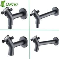 black high quality outdoor garden faucet washing machine faucet stainless steel kitchen bathroom sink tap mop pool water taps