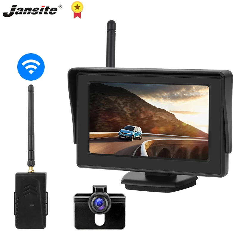 Jansite 4 3-дюймовый беспроводной автомобильный монитор резервная камера заднего