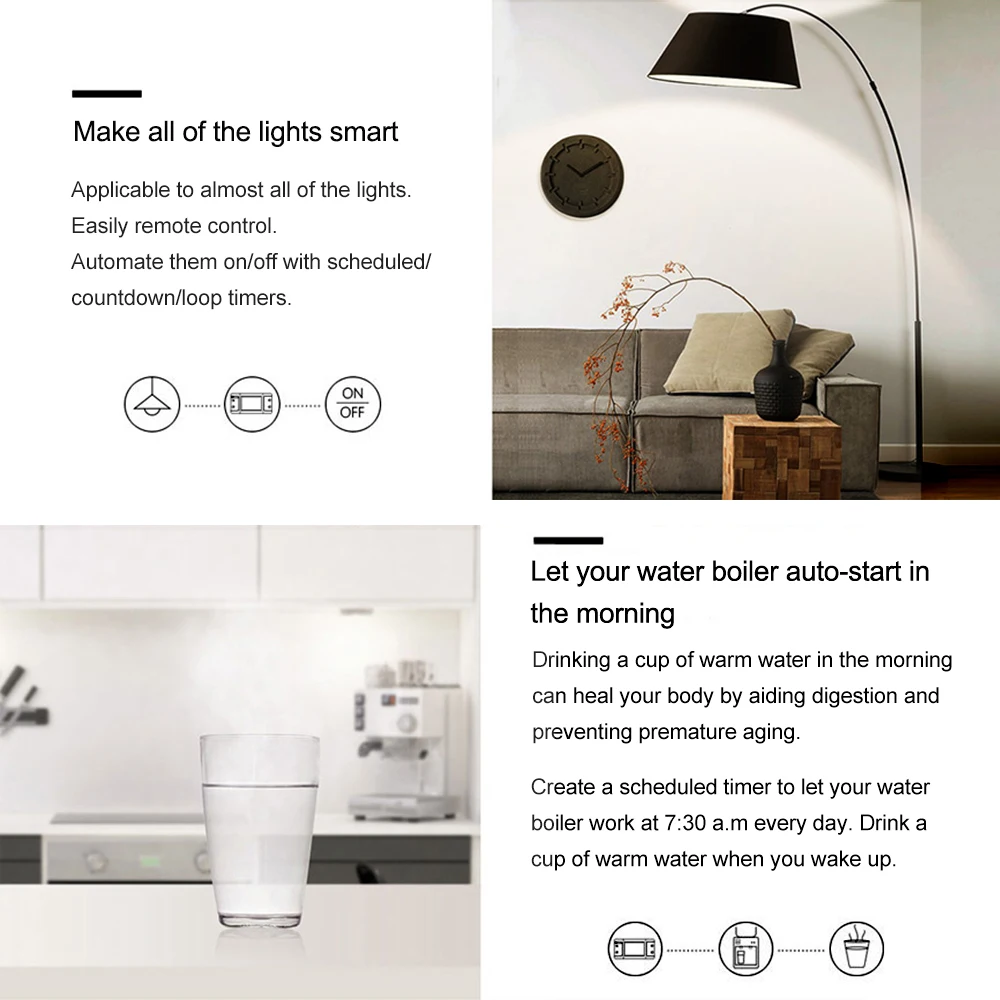 Умный переключатель Wi-Fi реле Tuya Smart Life приложение работает с Google Home Alexa IFTTT Модуль