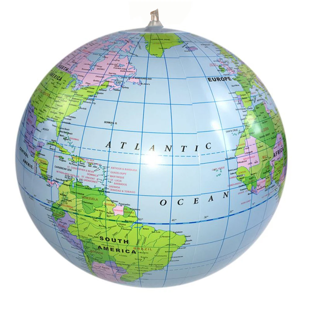 30cm Inflatable World Globe Earth Map Ball Educational Supplies Ocean Kids Learning Geography Toy глобус | Канцтовары для