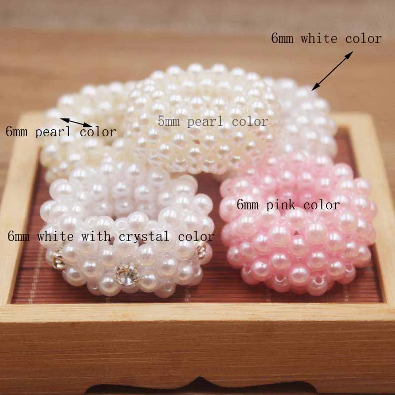 Новинка 2019 года женские эластичные резинки для волос с жемчугом держатель