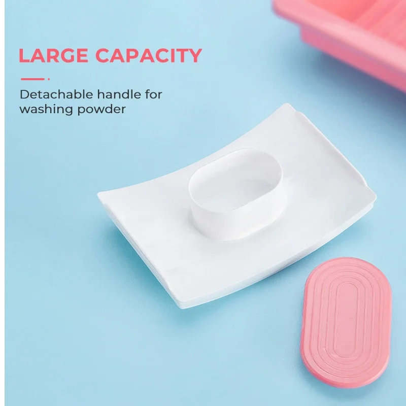 

Wonderlife Plastic Washtub with Washboard Thick Laundry Basin Wash Baby Underwear Plastic Laundry Basin