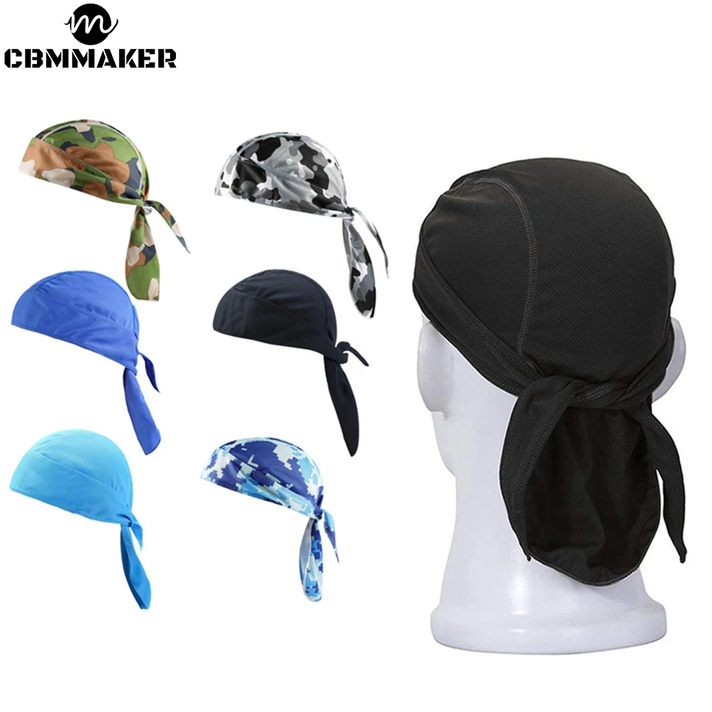 Велосипедный Быстросохнущий головной платок Пиратская шапка однотонная Летняя