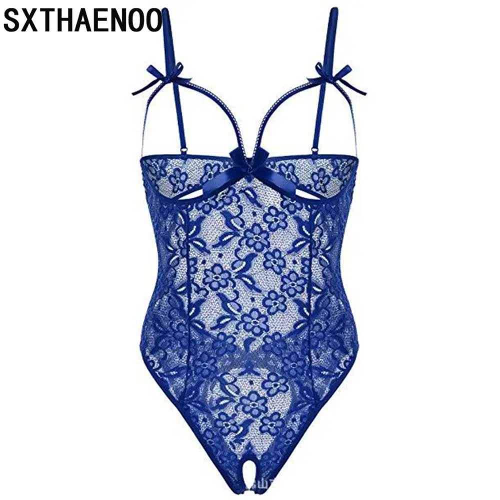

SXTHAENOO One-Piece Mesh Perspective Pajamas For Women Sexy Nightwear See Through Lingerie Sleepwear Underwear 2021 New