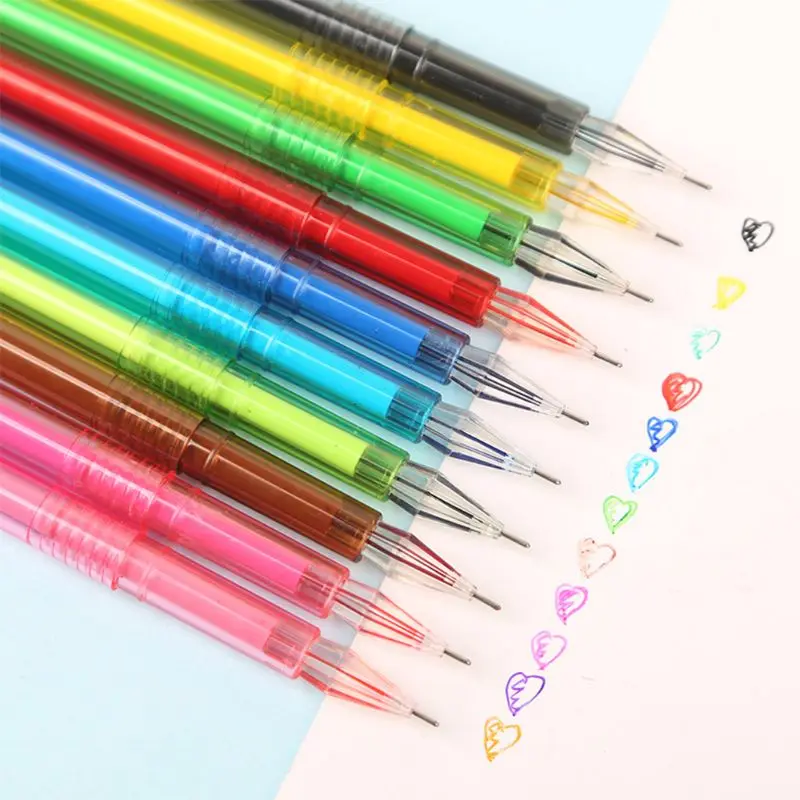 

12color/set diamond crystal Colors Colorful Gel Pen Set School Supplies Colored 32CB