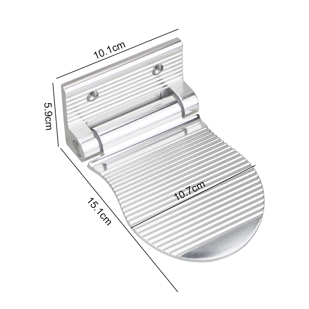 

DIYWORK Aluminium Alloy Anti-slip Footrest Shower Footstool Black/Silver Shoe Shine Pedal Wall Mounted Bathroom Rest Pedestal