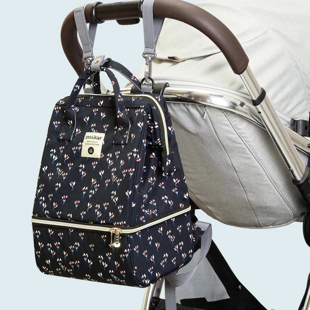 Вместительная сумка для мам рюкзак подгузников аксессуары влажная