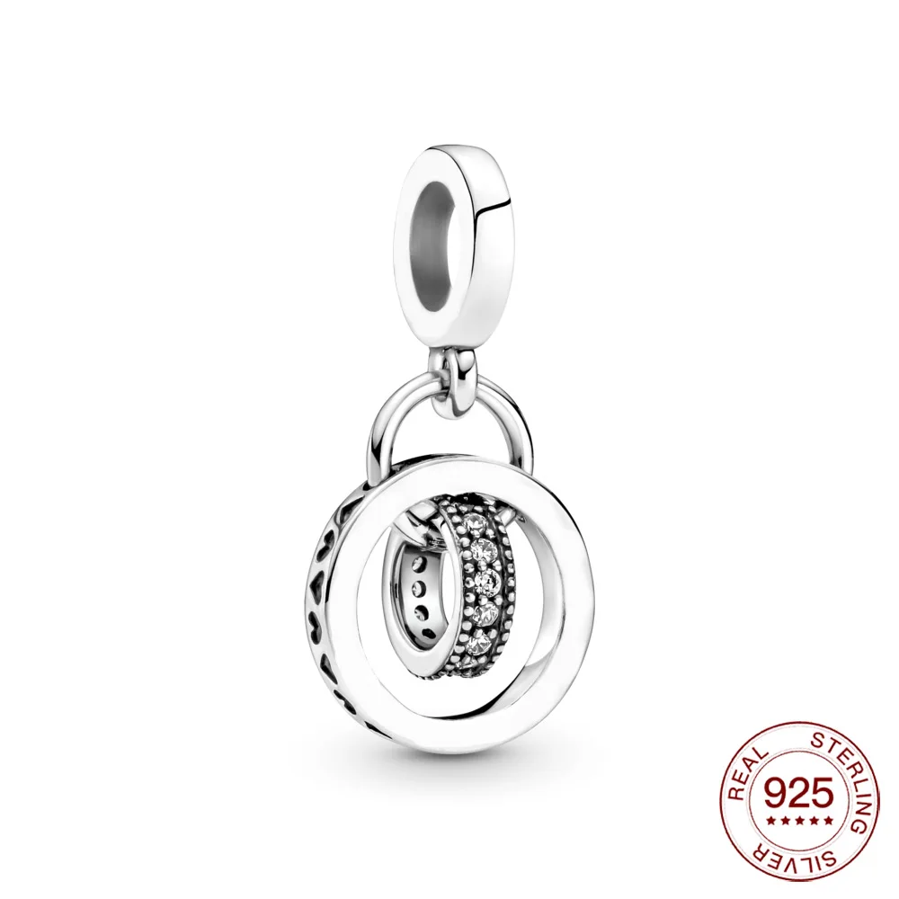 Женские серьги кольца из серебра 925 пробы с подвеской|Бусины| |