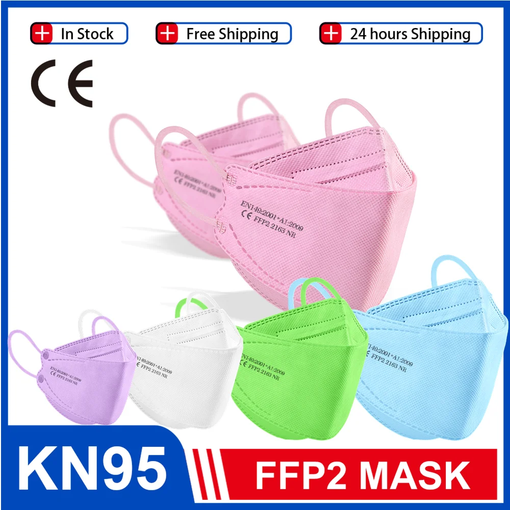 

Korean Fish Mask FFP2 Mascarillas Kn95 Approved hygienic Face Mask Respirator Mouth Mask Dust Mask Reusable Protective Masque