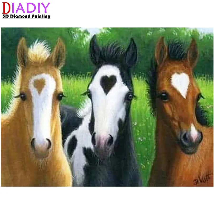 

Алмазная живопись Лошадь полная квадратная Алмазная вышивка животные 5D DIY мозаика Стразы картина украшение для дома