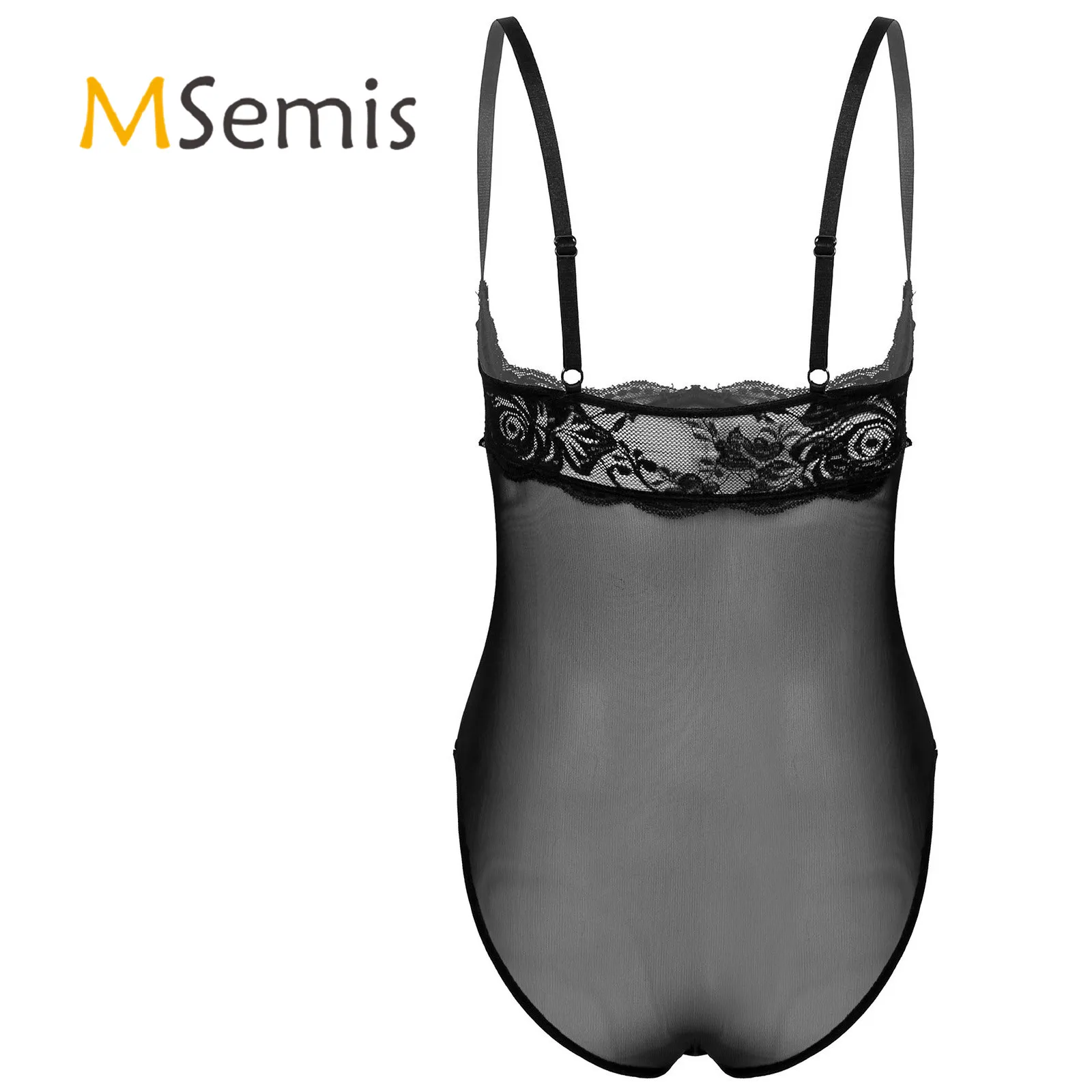 

Sexy Lingerie Babydoll Fishnet Bodysuit Womens See-through Mesh Patchwork Underwire Bra Underwear Lingerie Floral Lace Bodysuit