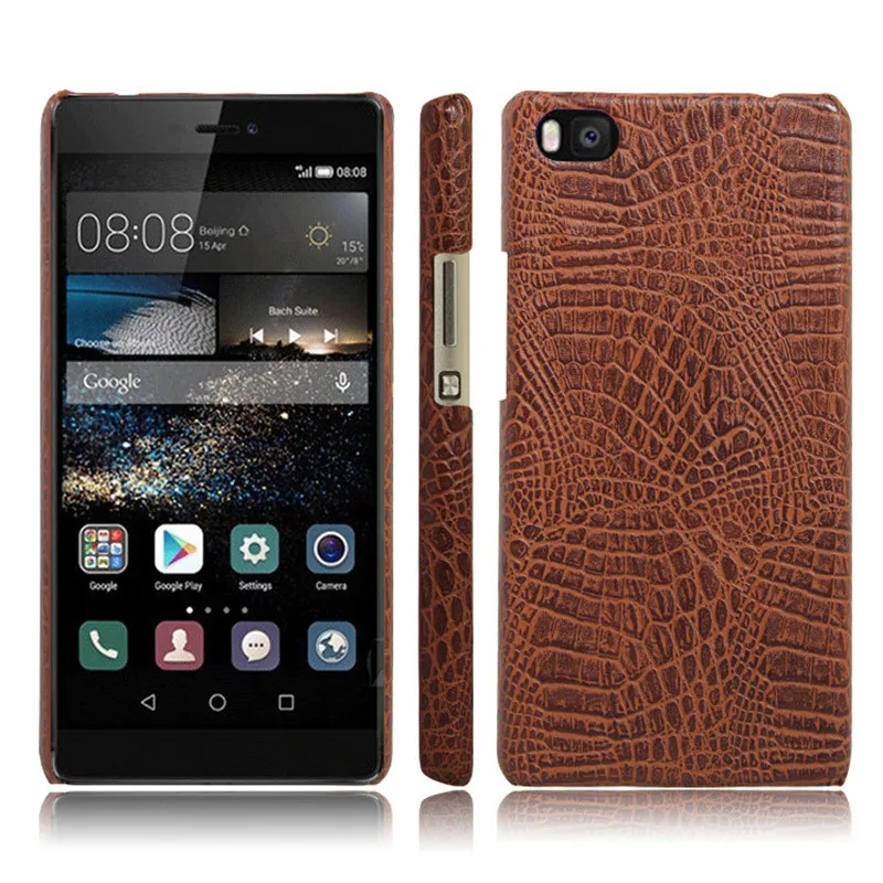 Для huawei P8 Lite чехол P8Lite жесткий обложка на заднюю панель из искусственной кожи для
