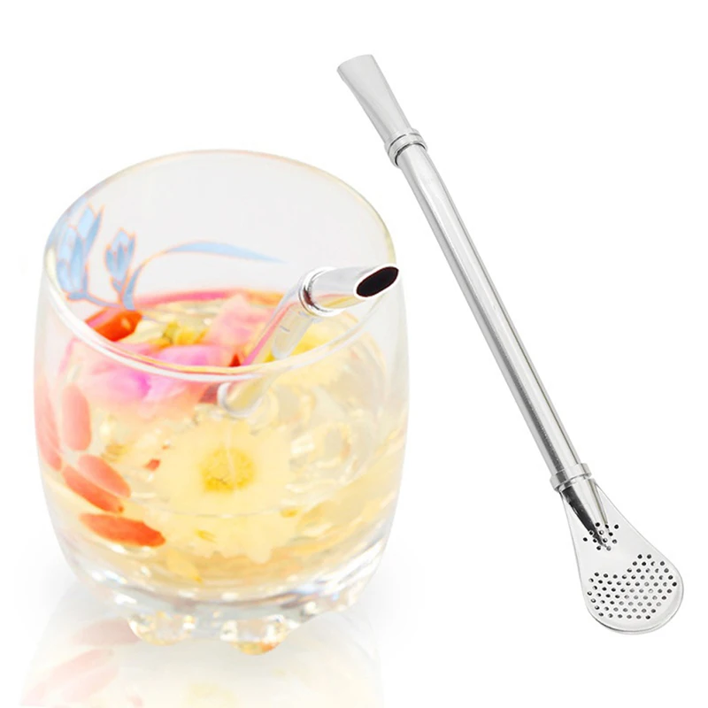 Handmade Stainless Steel Drinking Straw Filter Yerba Mate Tea Bombilla Gourd Washable Practical Tools Bar Accessories | Дом и сад