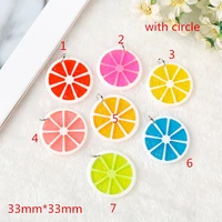 7pcs diy earring charms flatback resin lemon slices for necklace keychain pendant diy making accessories