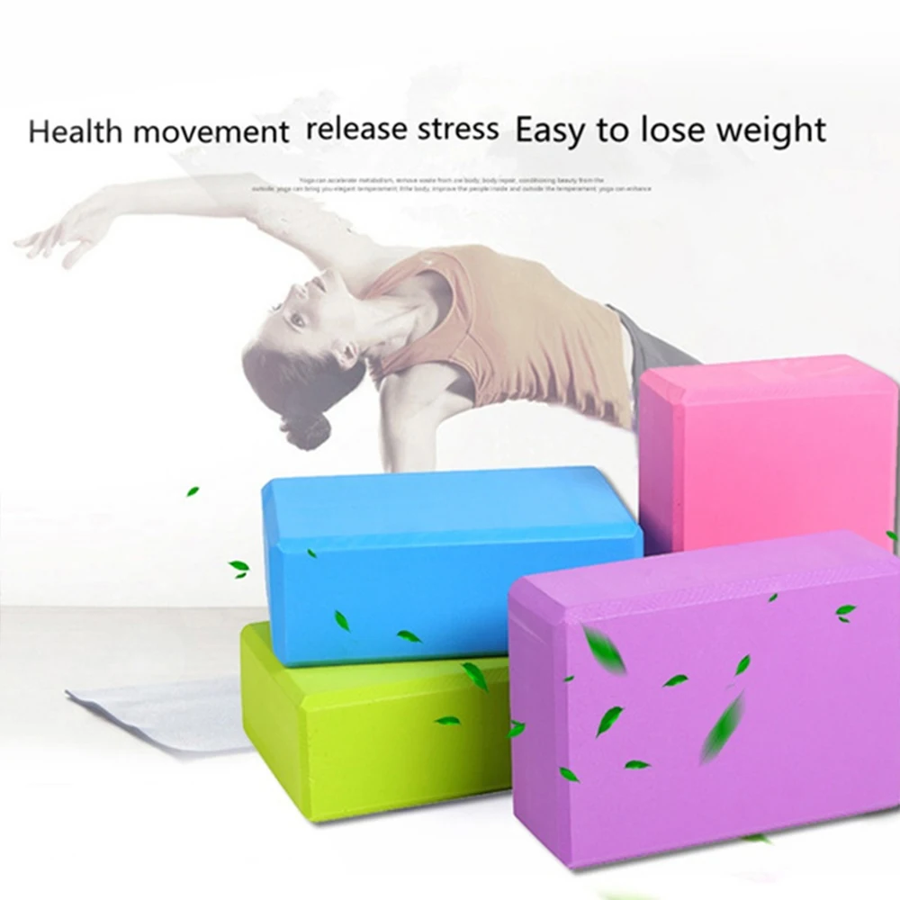 

Foam Block Brick Yoga Brick Workout Training Exercise 8 Color Bodybuilding Equipment High-density EVA Portable 23 15 7.6CM
