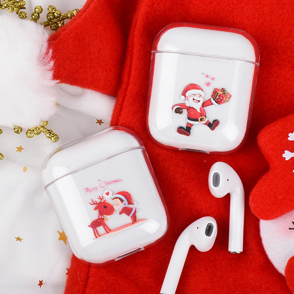 Прозрачный чехол для беспроводной зарядки наушников Apple AirPods one и two жесткий