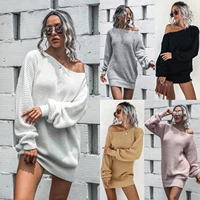 korean style oversize sweater dress women cashmere wool autumn winter loose vintage soft knitted jumper female long pullovers