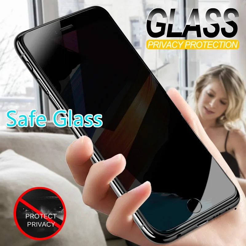Антишпионское закаленное стекло для iPhone 7 6 6S 8 Plus X XS XR Защитная пленка 11 12 Pro Max Mini