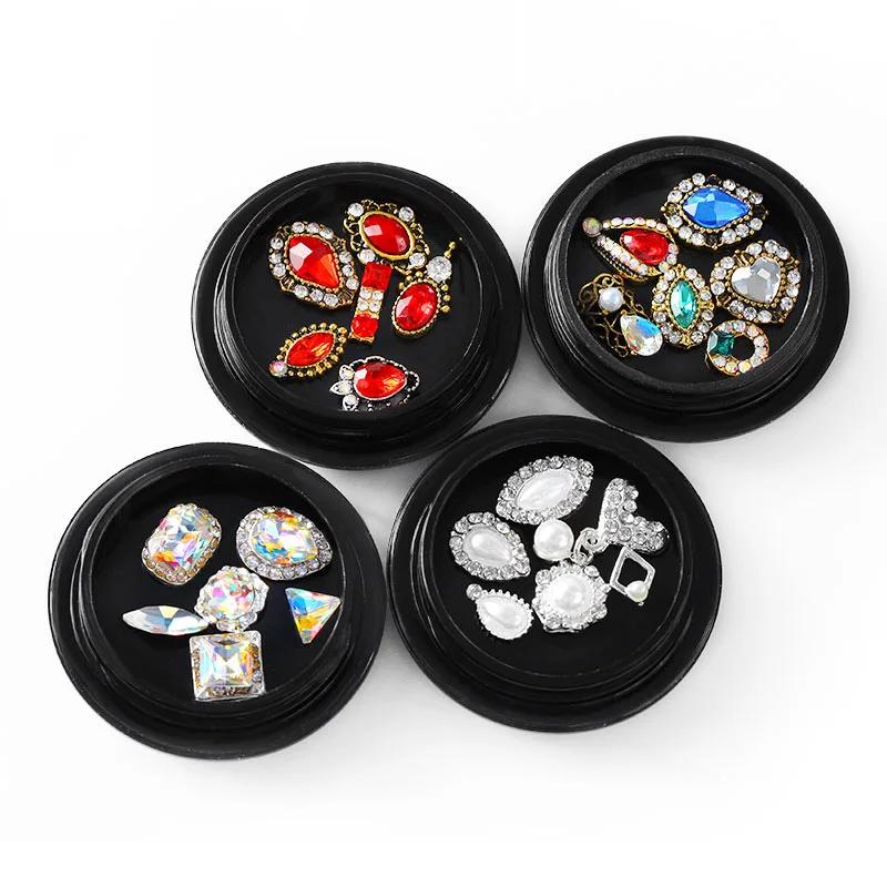 

6Pcs/box 3D Nail Art Gem Glittering Rhinestone Beads DIY Manicure Decor Nail Art TU45889
