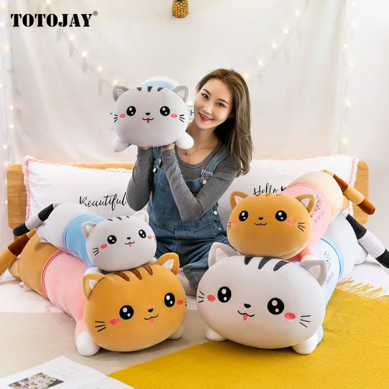 

110 см плюшевые игрушки животных с изображением "Кот" креативные носки для девочек длинные мягкие игрушки для офисного отдыха и перерыва на о...