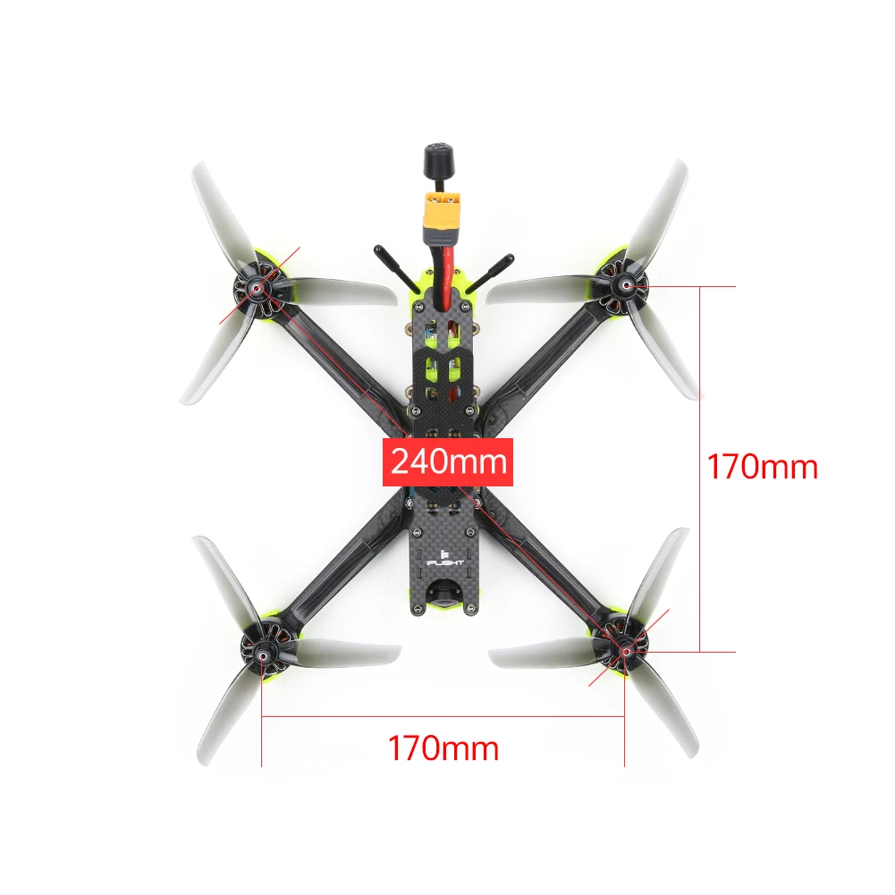 Pаспродажа IFlight Nazgul5 аналоговый V2 240 мм 5 дюймов 6S FPV Дрон BNF с BLITZ F7 45A Стек/RaceCam R1 Mini 1200TVL 2,1 мм камера для FPV