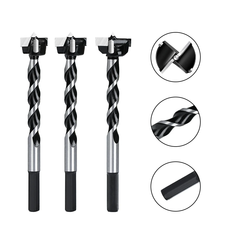 Сверло по дереву XCAN 16-35 мм с шестигранным хвостовиком твердосплавная насадка