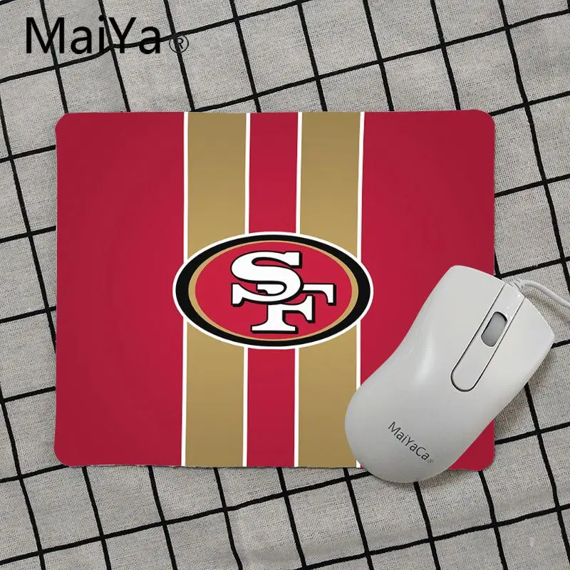 No Lock Edge25x29cm Maiya Высокое качество Сан-Франсиско 49ers уникальная настольная панель коврик для игровой мыши Гладкий блокнот для письма настольных компьютеров мат игровой коврик для мыши - Цвет: No Lock Edge25x29cm