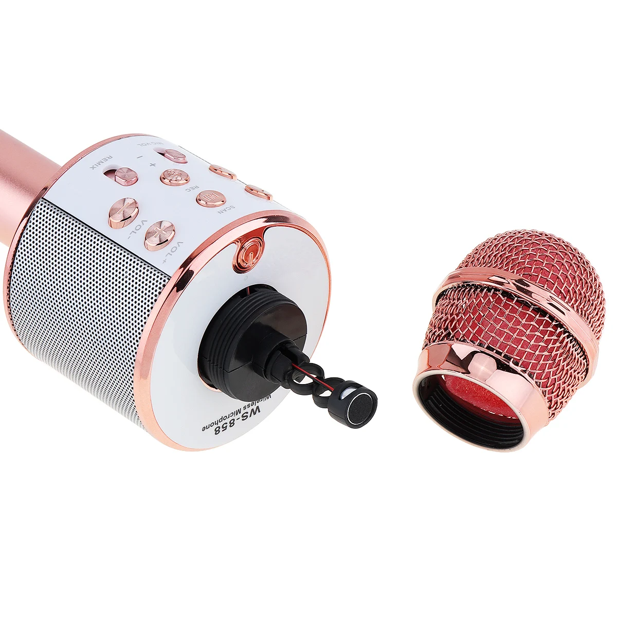 WS858 Bluetooth беспроводной ручной микрофон Hifi динамик с многофункциональной