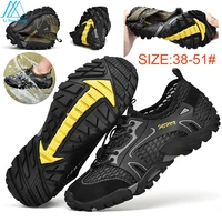 hot selling large size 50 wading river upstream shoes men outdoor hiking camping shoes beach surfing quick drying fishing shoes