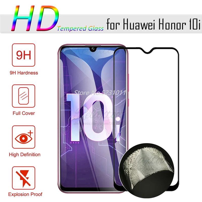 Закаленное стекло 9D с полным покрытием для Huawei Honor 10i 10 Lite I lite чехол на легкое
