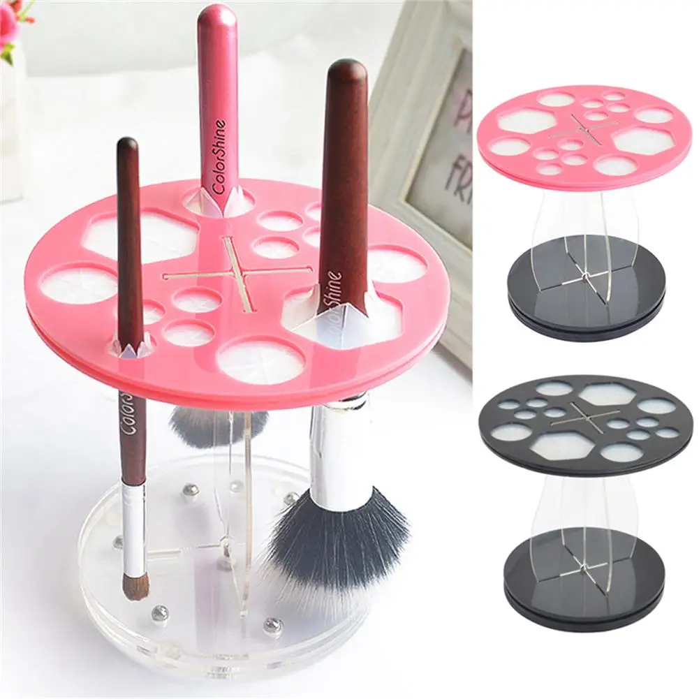 

Makeup Brush Stand Drying Display Holder 14 Holes Cosmetic Brushes Organizer Storage Showing Rack Makeup Tool