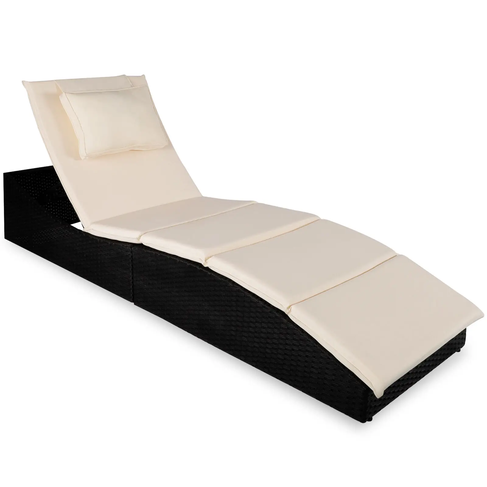 

Adjustable Chaise Lounge Chair For Outside Pool Folding Wicker Pool Lounge Chair Outdoor Patio Reclining Sun Lounger
